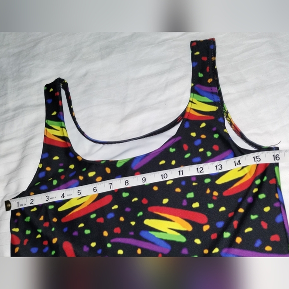 Dress with Rainbow Arcade / Bowling Alley Carpet Pattern - Picture 3 of 8